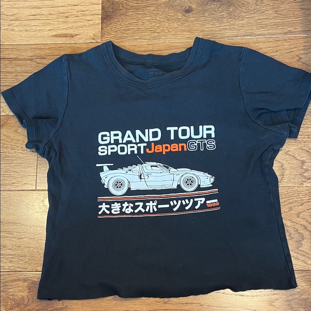 J. Galt Sporty Black Crop Top